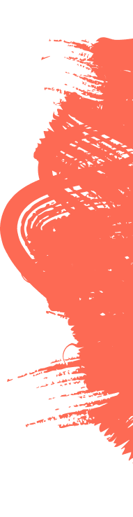 Roter Pinselstrich mit abstraktem Design auf schwarzem Hintergrund.